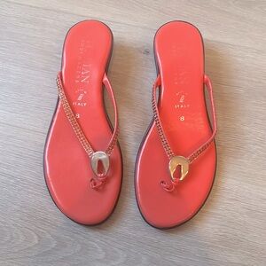 Italian Shoemaker Sequin Sandal Flip flops - size 8 Excellent condition